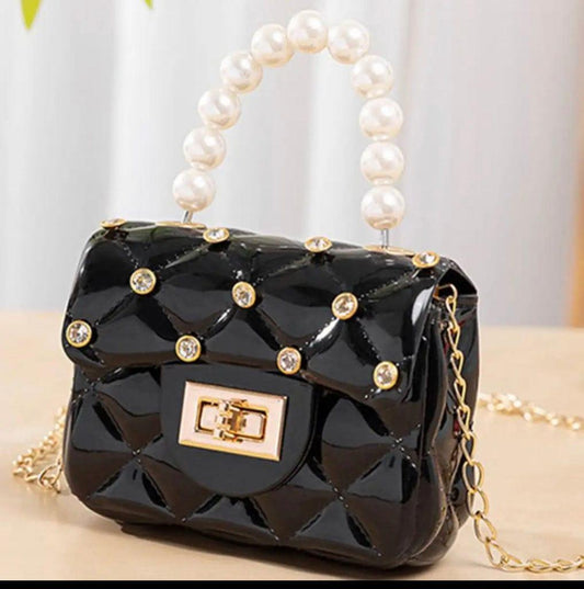 Charming textured plastic purse for girls