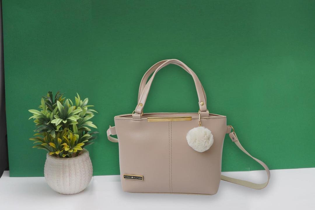 Women pu leather embellished hand bag