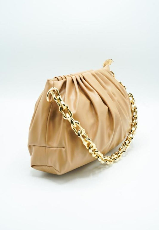 Women pu leather plain clutch bag