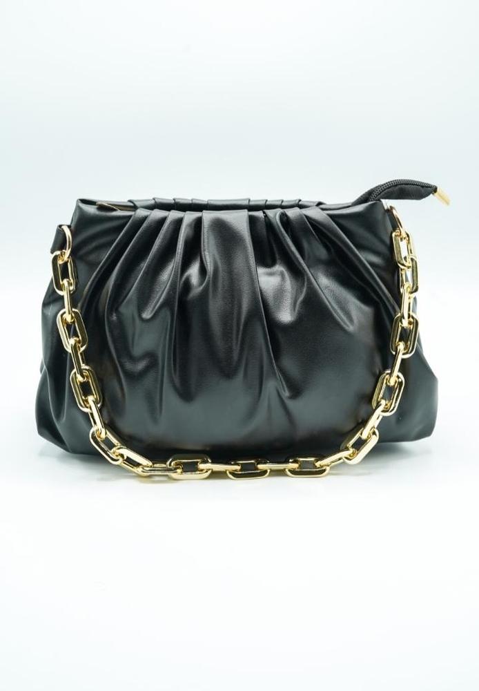 Women pu leather plain clutch bag