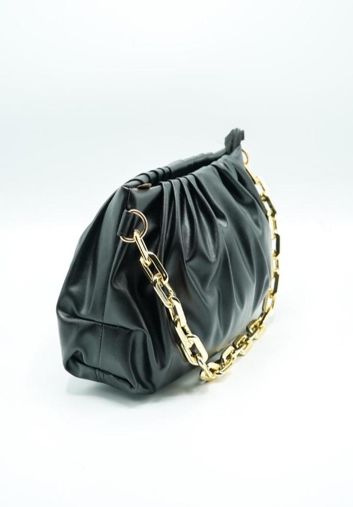 Women pu leather plain clutch bag