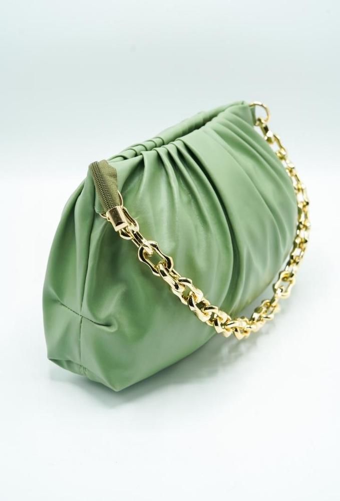 Women pu leather plain clutch bag