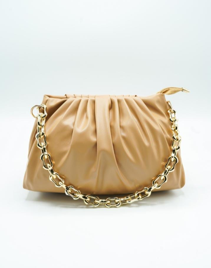 Women pu leather plain clutch bag