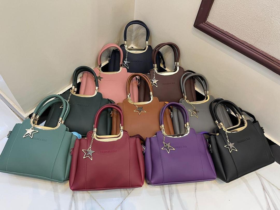 Women rexine plain hand bag