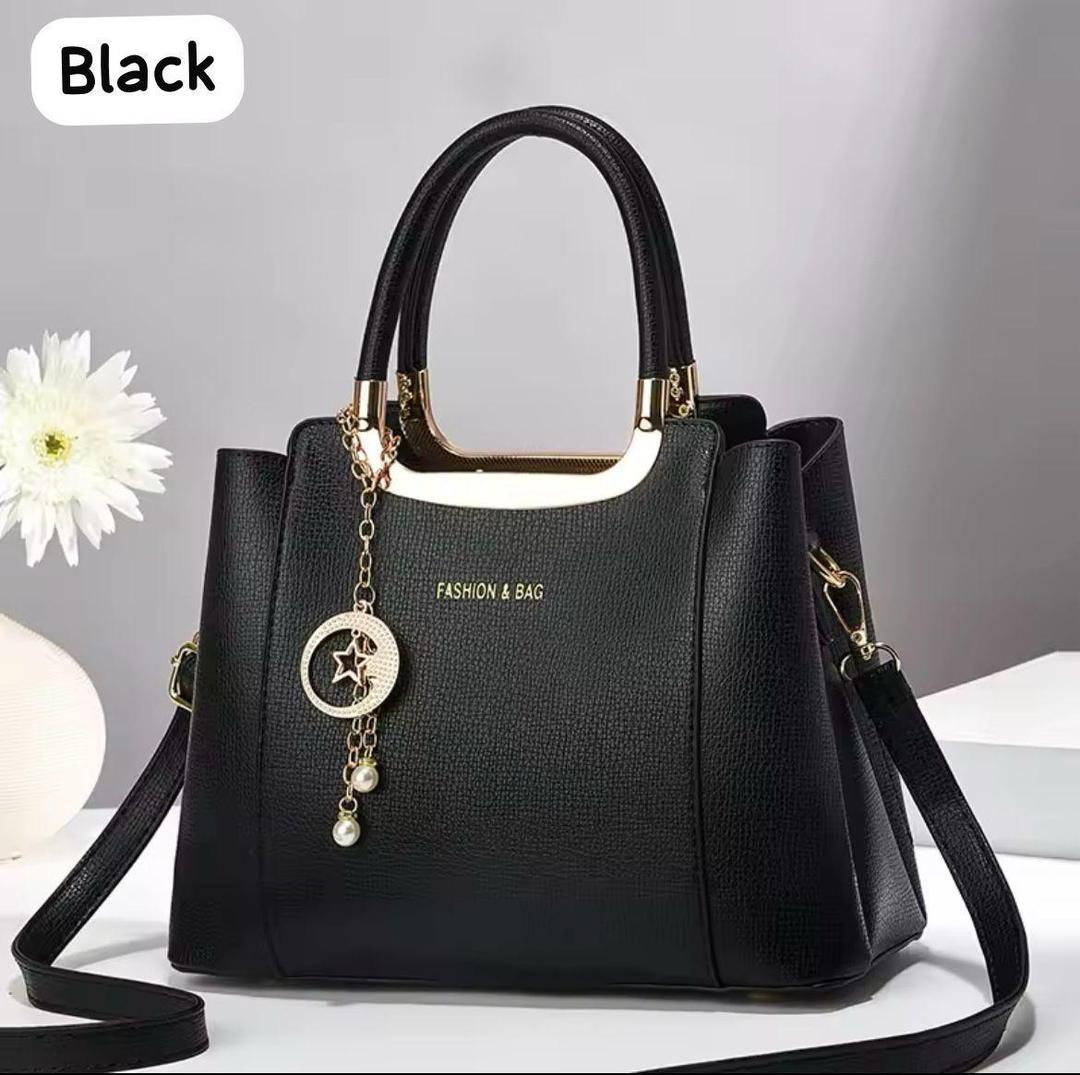 Women rexine plain hand bag
