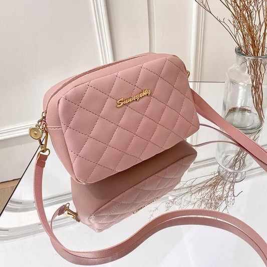 Chic girls pu leather embroidered shoulder bag