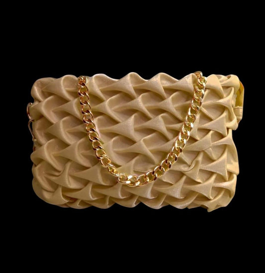 Stylish women textured polyester shoudlder bag