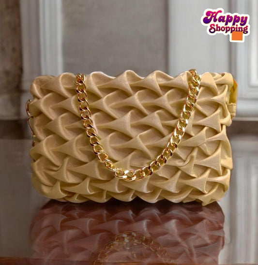 Stylish women textured polyester shoudlder bag
