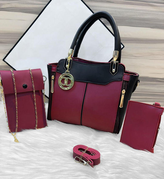 Women rexine plain shoulder bag