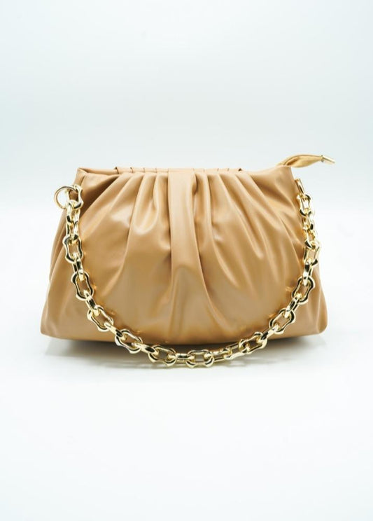 Women pu leather plain clutch bag