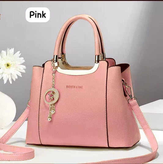 Women rexine plain hand bag